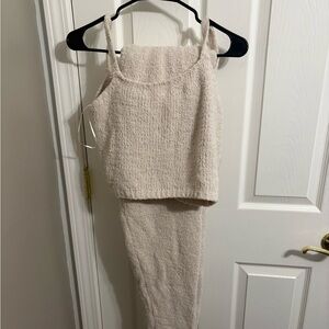 Missguided Cream Textured Outfit